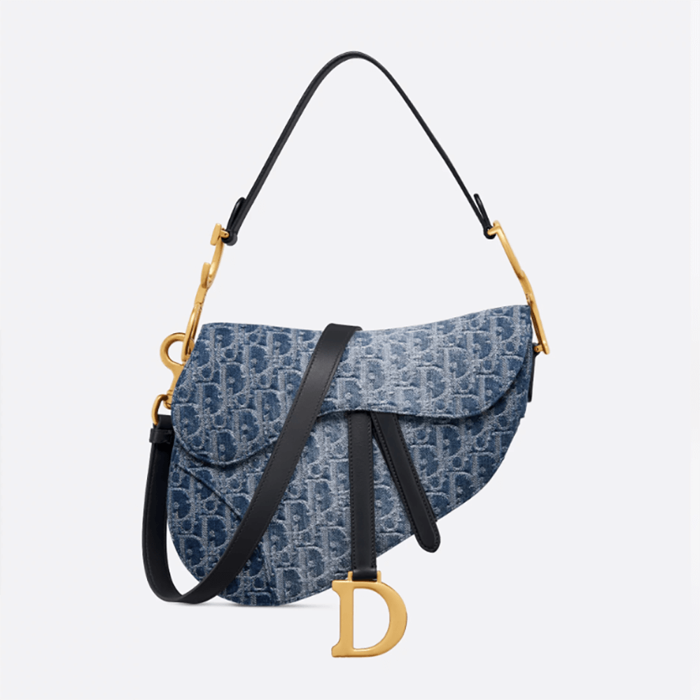 DIOR Saddle Bag with Strap Blue